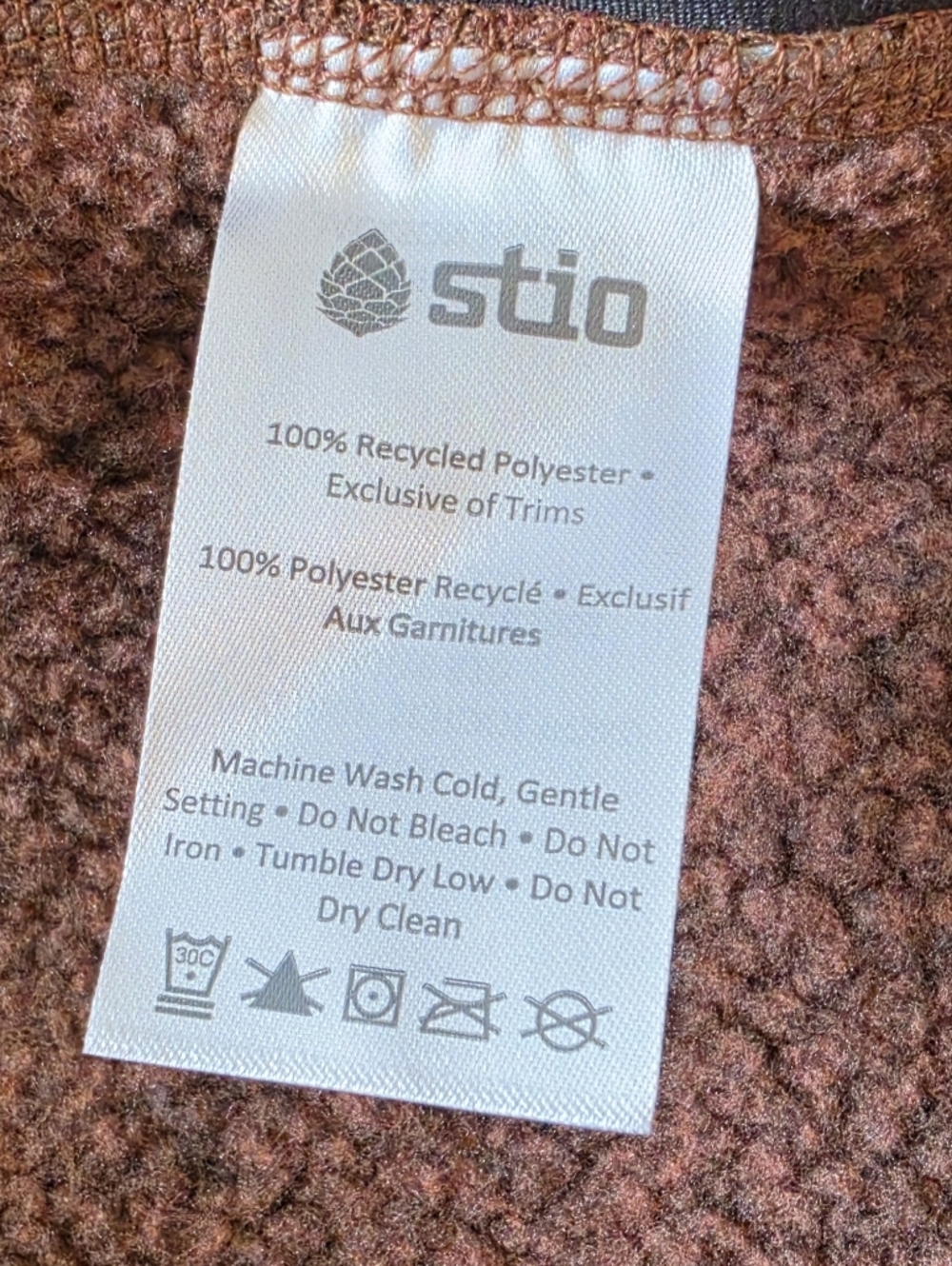 Stio Brown Heather Zip-Up Hoodie with Tan Accents Brand New Never Used - Picture 9 of 13
